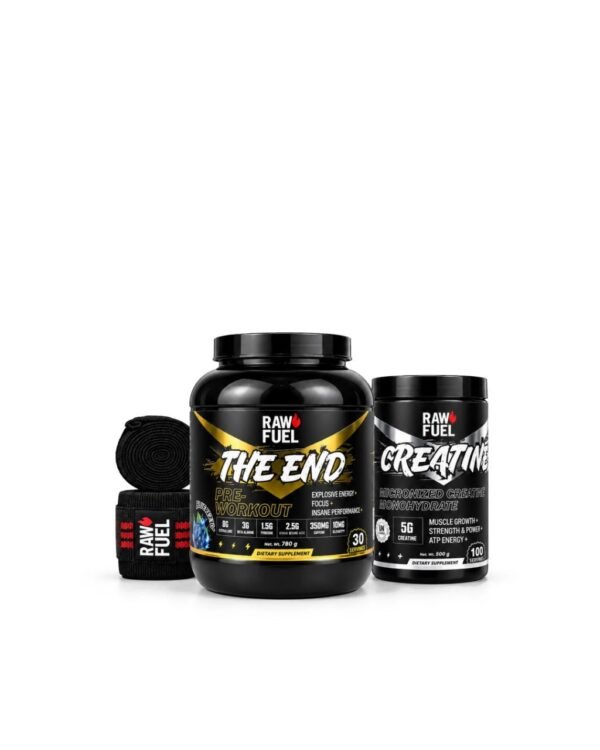 Pre Workout Shot -The End + 300 gm Creatine +Elbow Wrap