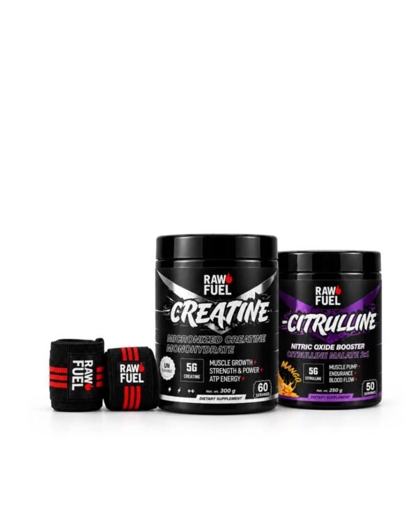 250gm Citrulline Malate 3 : 1 + Creatine Monohydrate+ Knee Wrap
